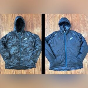 Reversible Camouflage and Black Philadelphia Eagles puffer coat- size youth XL